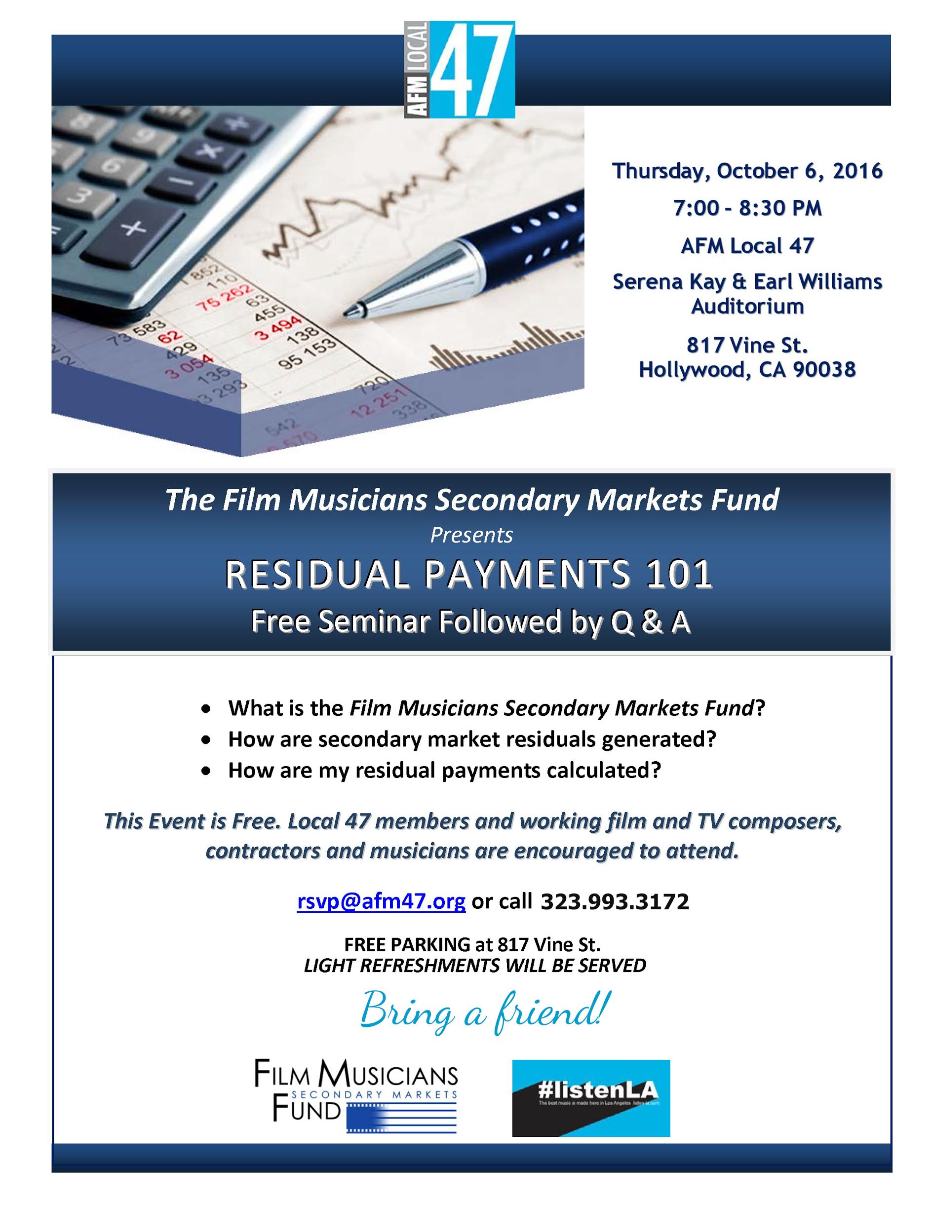 Featured image for “Free Seminar on Residual Payments”