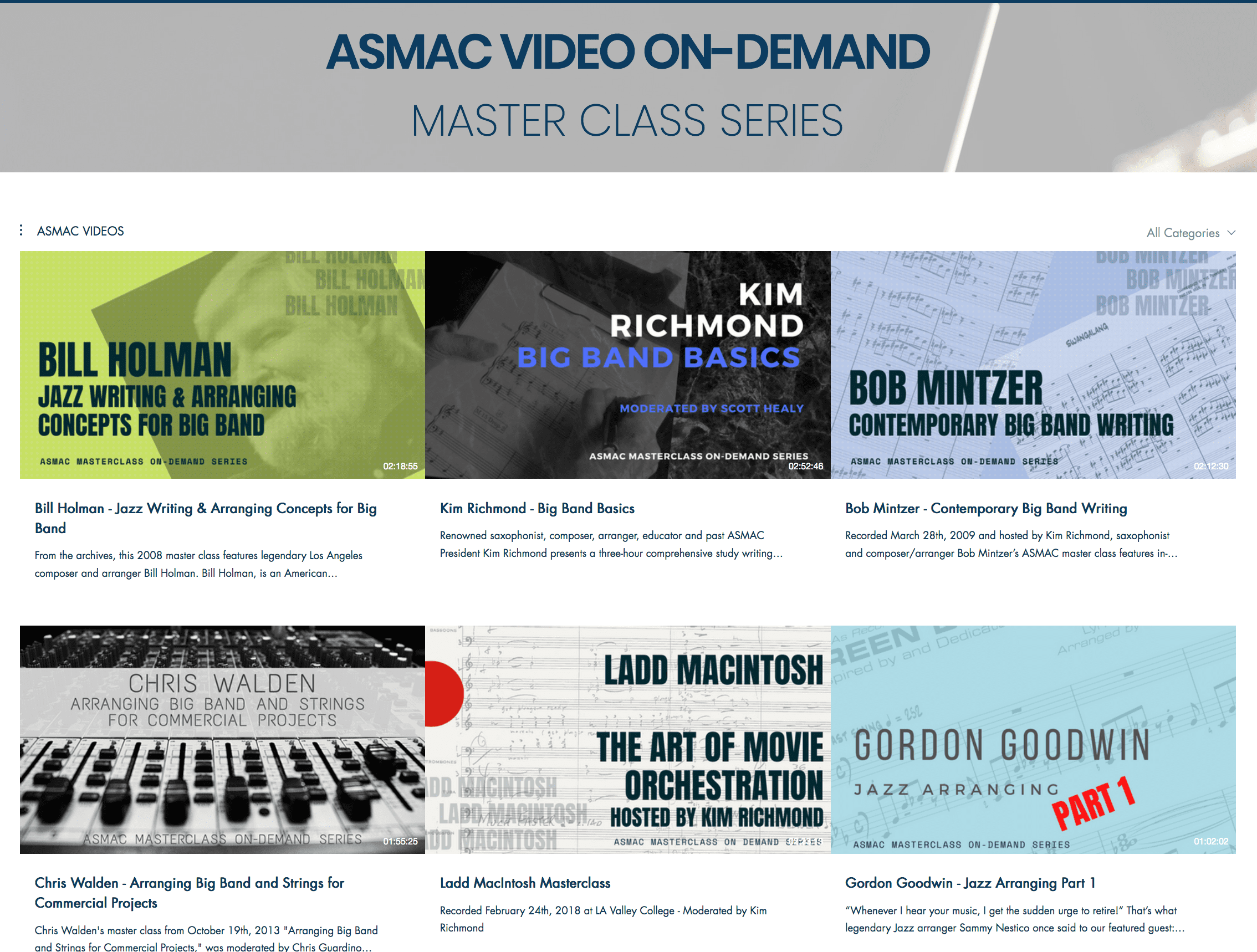 Featured image for “ASMAC Video-on-Demand Masterclass Series”