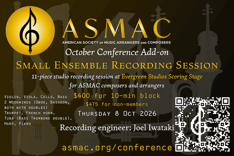 Small Ensemble Recording Session (Conference Add-on)